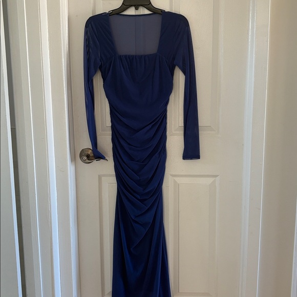 ReoRia Royal Blue Long Sleeve Dress - Picture 8 of 10